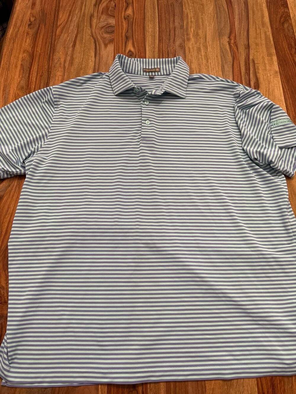 Peter Millar Summer Comfort Top of the Rock Striped Golf Polo Shirt XXL